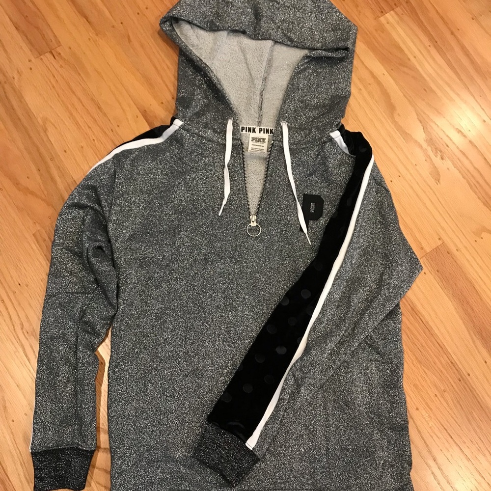 PINK silver hoodie